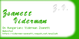 zsanett viderman business card